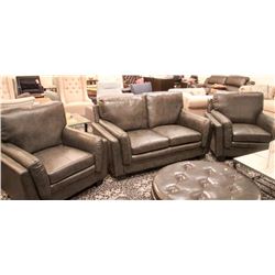 CYRUS GREY LOVESEAT & 2 CHAIRS