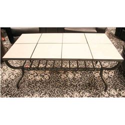 LETO WHITE MARBLE TILE TOP COFFEE TABLE