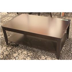ESPRESSO COFFEE TABLE WITH BOTTOM SHELF