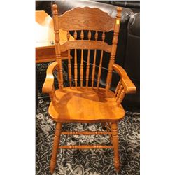 LOT OF 2 ZAREENA MEDIUM OAK DINING CHAIR