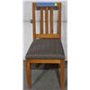 Image 1 : BROWN NATURAL WOOD CHAIR NO ARMS