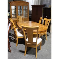 CHARLESTION MAPLE DINING SET W/ 6 CHAIRS, B&H