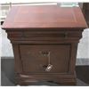 Image 1 : CHERRY NIGHTSTAND WITH HIDDEN JEWELRY DRAWER