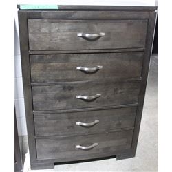 GREY 5 DRAWER CHEST