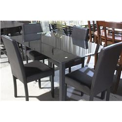 NAUTIC GLASS TOP TABLE WITH 4 CHAIRS