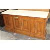 Image 1 : AGRA 4 WOODED DOOR MARBLE TOP BUFFET