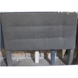GREY QUEEN FABRIC HEADBOARD