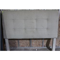 BEIGE QUEEN FABRIC HEADBOARD