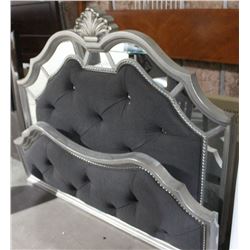WHITE DIAMOND QUEEN HEADBOARD, FOOTBOARD & RAILS
