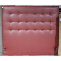 PERSOL RED FAUX LEATHER QUEEN HEADBOARD ONLY