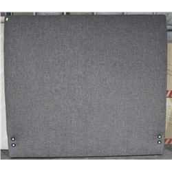 LANVIN GREY FABRIC QUEEN HEADBOARD ONLY