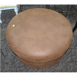 36" MONTROSE BROWN FABRIC OTTOMAN