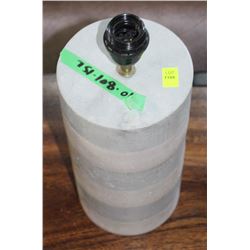 LOT OF 2 LIGHT BLUE AND WHITE STONE LAMP