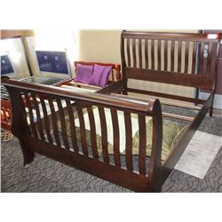 DARK CHERRY SAXON QUEEN BED