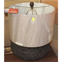 PAIR OF BLACK NESTED LAMPS WITH SHADES