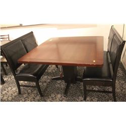 SALVIAN OAK DINING TABLE WITH 2 BENCHES