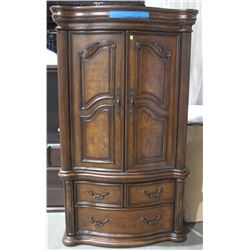 2 PIECE TV ARMOIRE SOLID WOOD