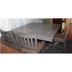 SUBURBAN GREY COUNTER HEIGHT TABLE W/ 4 CHAIRS