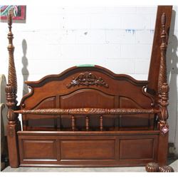 VICTORIAN IVORY 4 POSTER KING HEADBOARD& FOOTBOARD