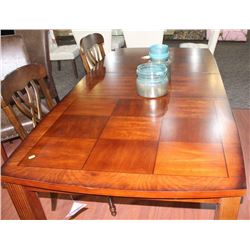 BROWN BASRA DINING TABLE WITH 6 CHAIRS