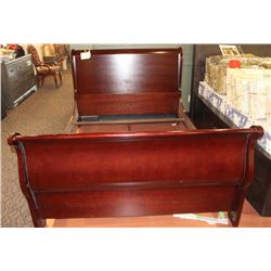 QUEEN CHERRY SLEIGH BED
