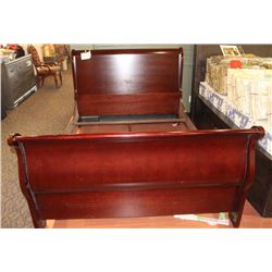 QUEEN CHERRY SLEIGH BED