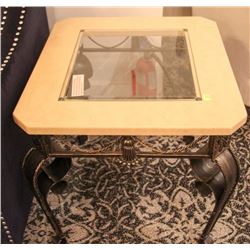 GLASS TOP SIDE TABLE