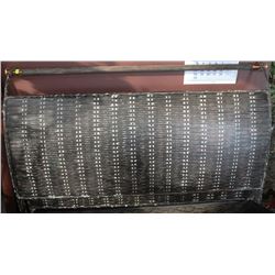 WOVEN METAL DOUBLE HEADBOARD AND FOOTBOARD