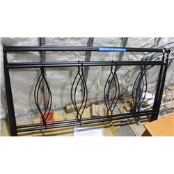 BLACK MATTE DOUBLE OR QUEEN HEADBOARD & FOOTBOARD