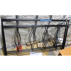 BLACK MATTE DOUBLE OR QUEEN HEADBOARD & FOOTBOARD