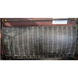 WOVEN METAL QUEEN HEADBOARD AND FOOTBOARD