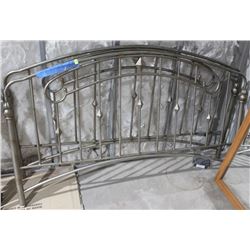 BRONZE DOUBLE OR QUEEN HEADBOARD & FOOTBOARD SET