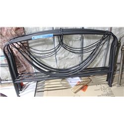 BLACK METAL DOUBLE OR QUEEN HEADBOARD & FOOTBOARD