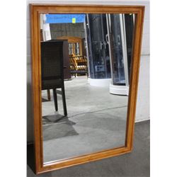 NATURAL WOOD WALL MIRROR 28'' X 40''