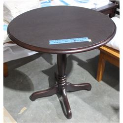 DARK WOOD ROUND TABLE