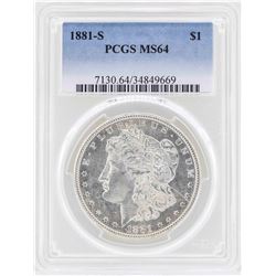 1881-S $1 Morgan Silver Dollar Coin PCGS MS64