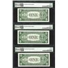 Image 2 : Lot of (3) 1935E $1 Silver Certificate Notes Fr.1614 PMG Gem Uncirculated 66EPQ