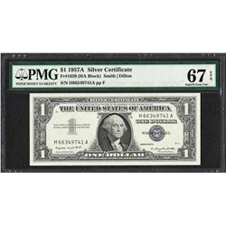 1957A $1 Silver Certificate Note Fr.1620 PMG Superb Gem Uncirculated 67EPQ