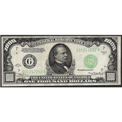 1934A $1,000 Federal Reserve Note Chicago