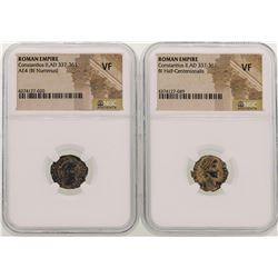 Lot of Constantius II A.D 337-361 Ancient Roman Empire Coins NGC  VF