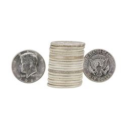 Roll of (20) Brilliant Uncirculated 1964 Kennedy Half Dollar Coins