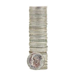Roll of (50) 1964 Brilliant Uncirculated Roosevelt Dimes