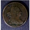 Image 1 : 1806 DRAPED BUST HALF CENT, FINE