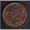 Image 1 : 1853 HALF CENT, CH BU RB