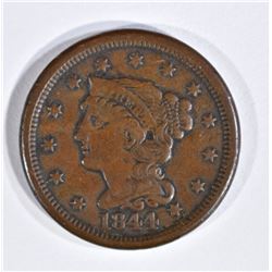 1844/81 LARGE CENT VF