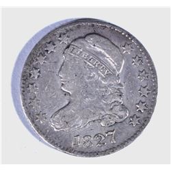 1827 CAPPED BUST DIME  VF+