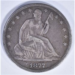 1877 SEATED HALF DOLLAR XF