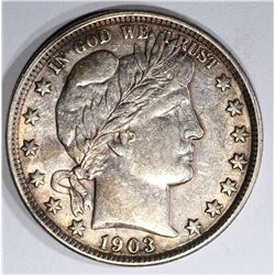 1903 BARBER HALF DOLLAR, AU