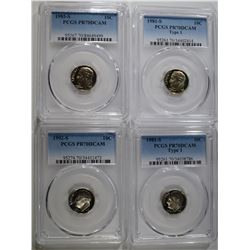 4 - PCGS PR70DCAM ROOSEVELT DIMES;