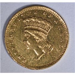 1860-S $1.00 GOLD  AU+